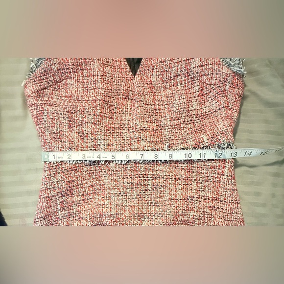 Zara Red Sheath Mini Dress V-neck Sleeveless - Picture 8 of 8